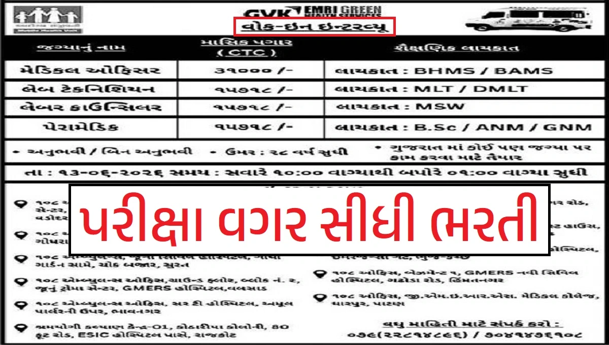 GVK EMRI Recruitment 2026