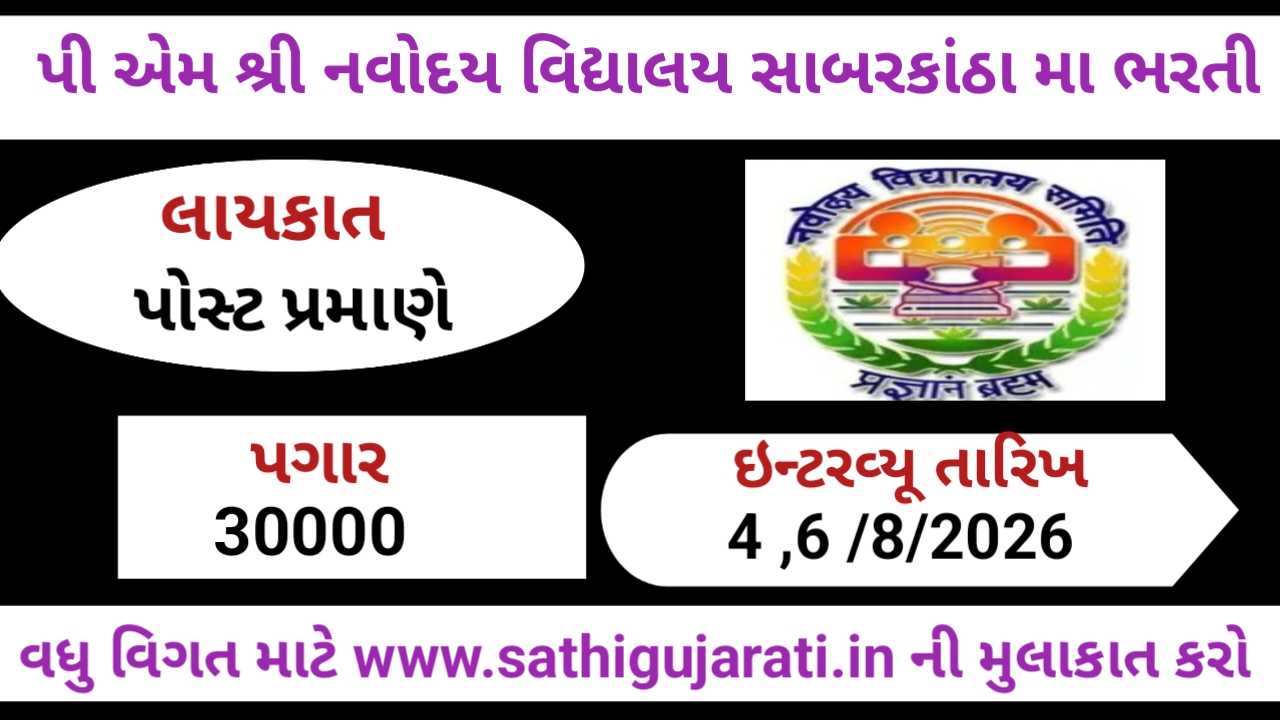 JNV Sabarkantha Recruitment 2026