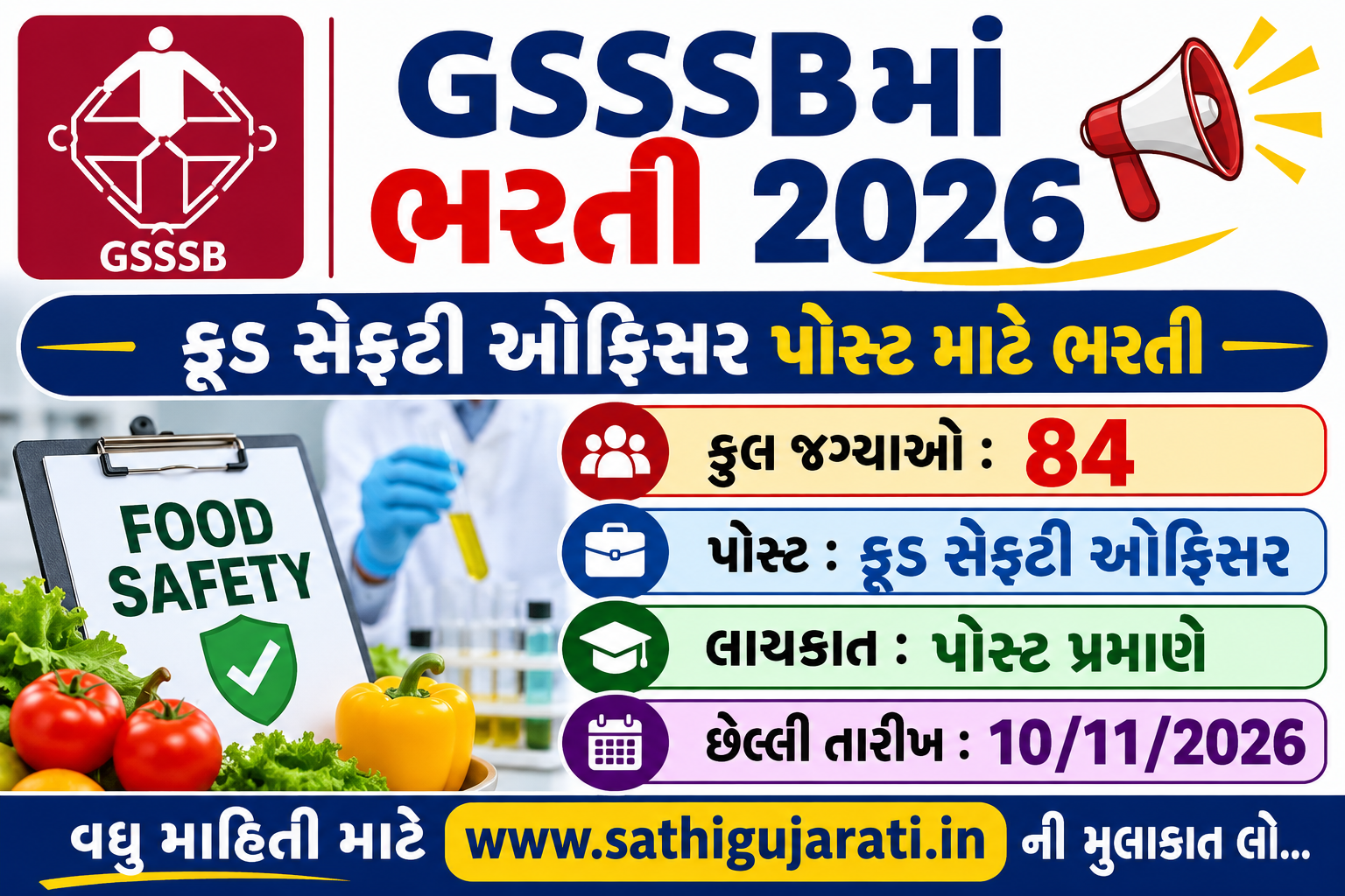 GSSSB Food Safety Officer Recruitment 2026